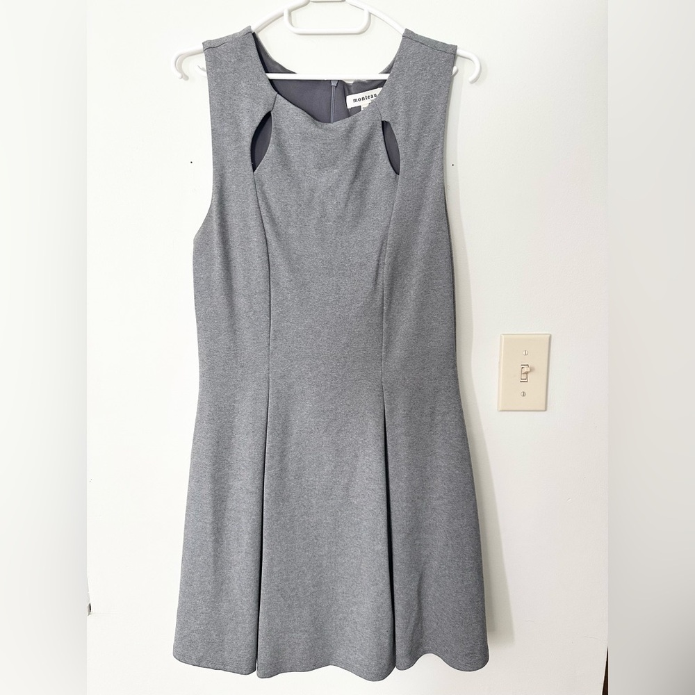Monteau Charcoal Gray Midi Dress